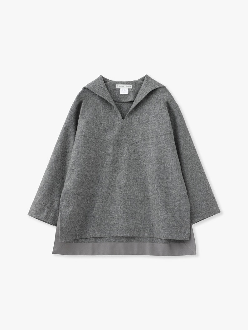 Wool Sailor Collar Shirt 詳細画像 gray 4