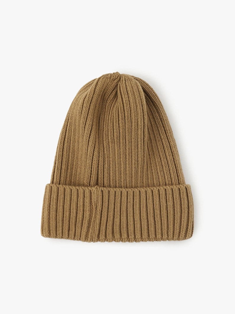 Organic Cotton Knit Cap (beige/navy) 詳細画像 navy 1