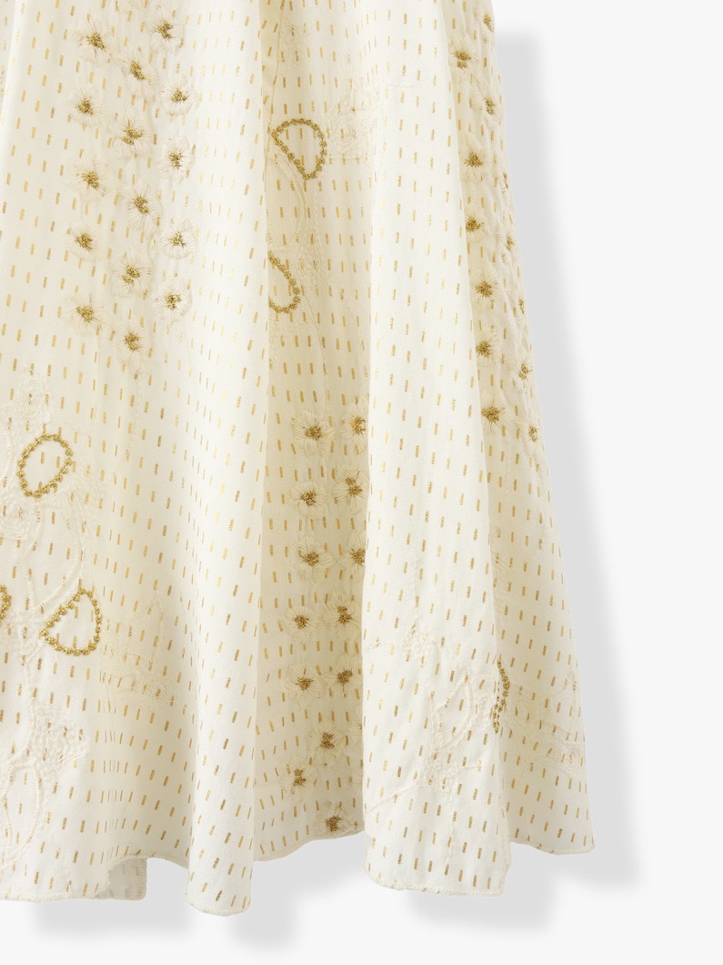 India Embroidery Flare Skirt 詳細画像 ivory 6