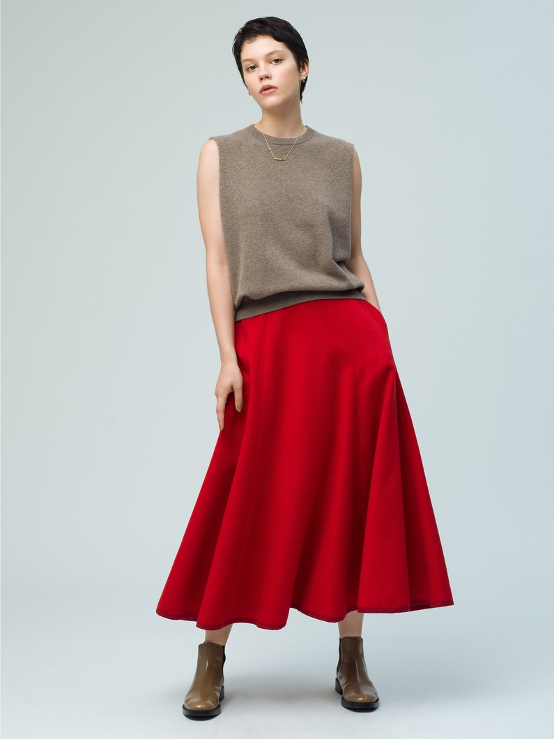 Wool Flare Skirt 詳細画像 lt red 1