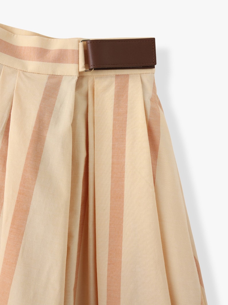 Light Cotton Striped Skirt 詳細画像 light orange 6