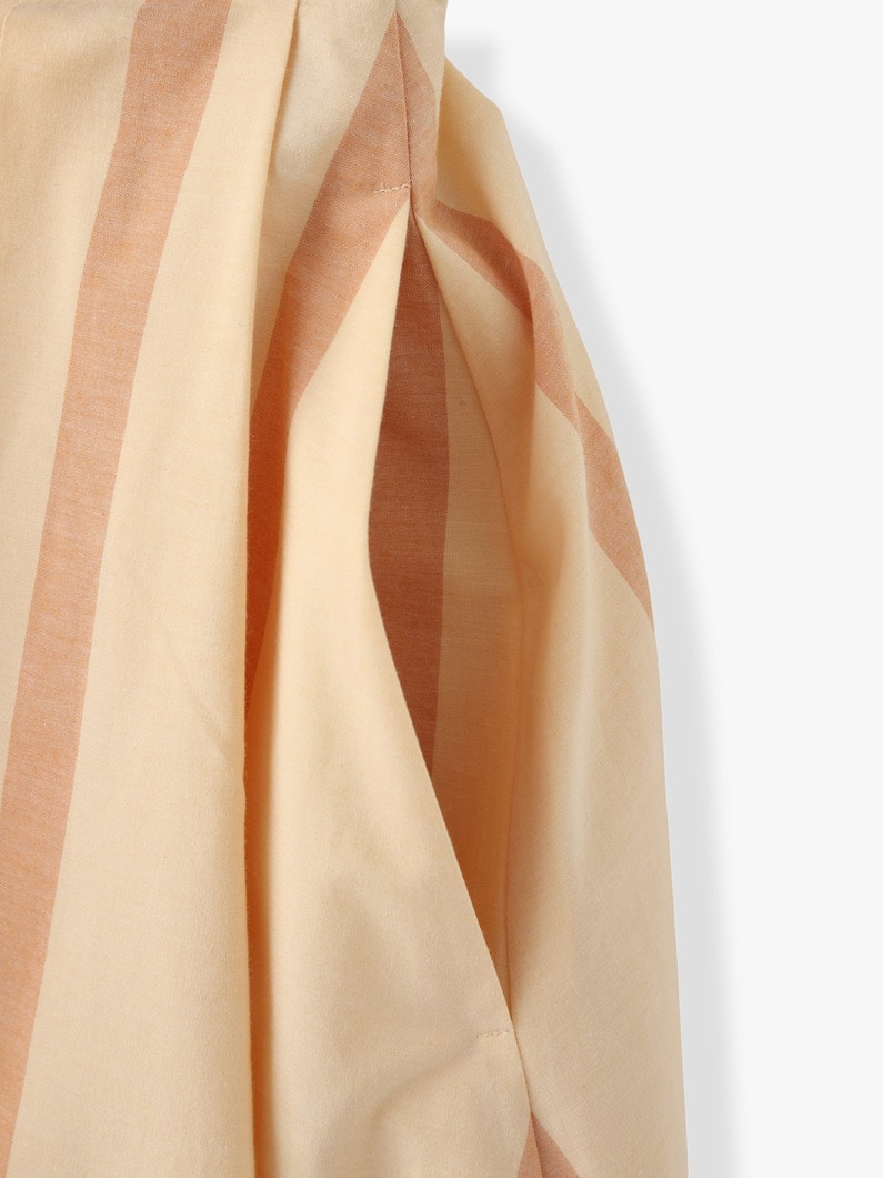 Light Cotton Striped Skirt 詳細画像 light orange 7