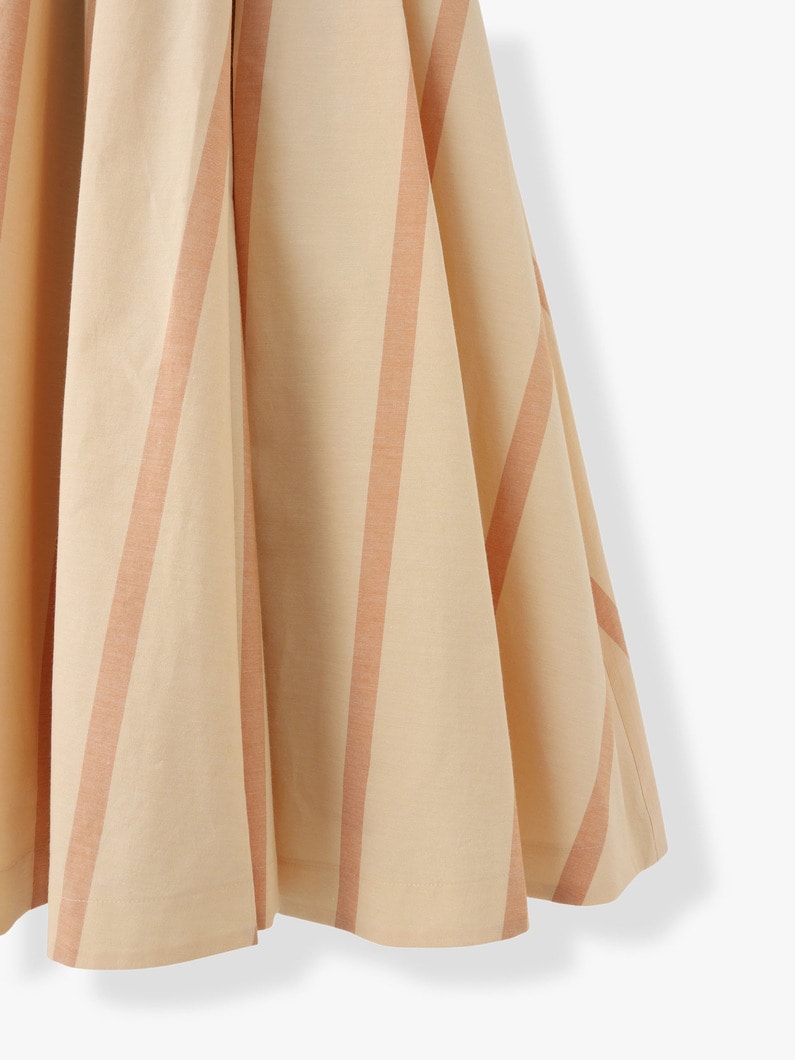 Light Cotton Striped Skirt 詳細画像 light orange 8