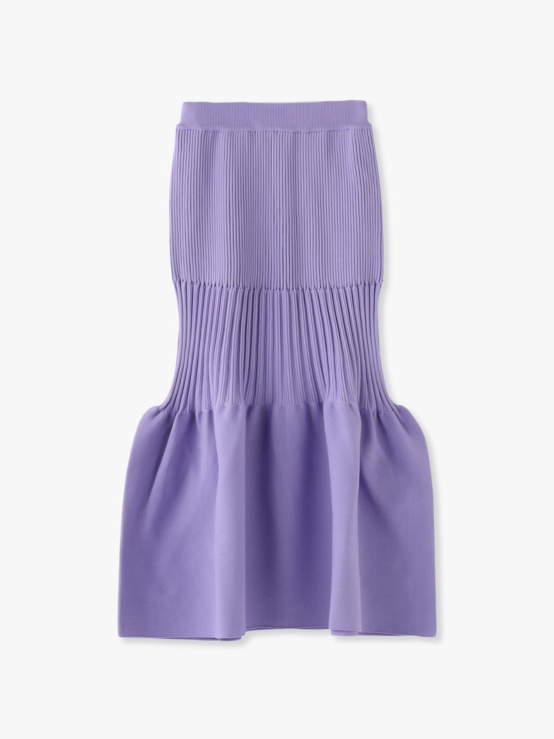 Fluted Mermaid Skirt 詳細画像 light purple 2