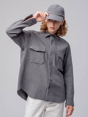 CPO Wool Shirt 詳細画像 gray