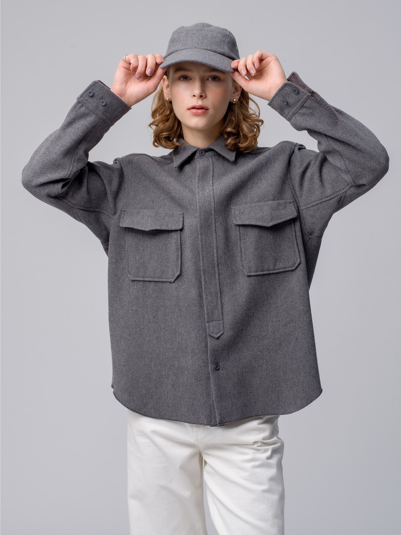 CPO Wool Shirt 詳細画像 gray 2