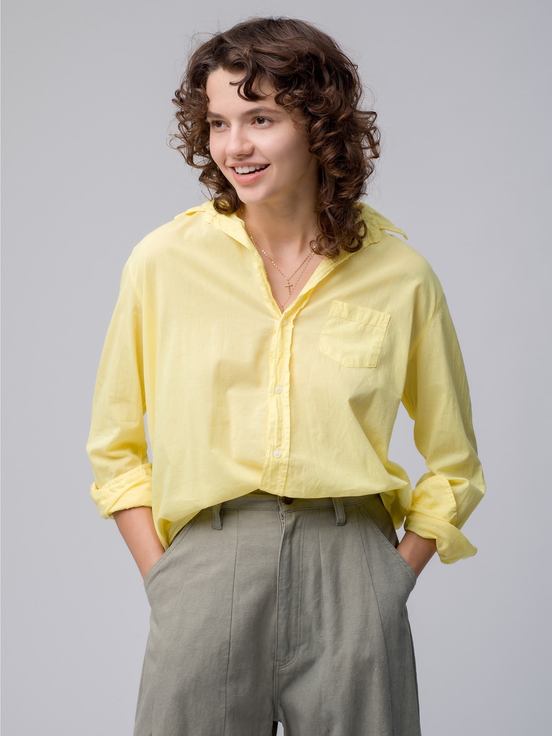 Eileen Botanical Dye Core Voile Shirt 詳細画像 yellow 1