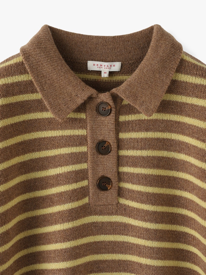 Renny Striped Wool Pullover 詳細画像 brown 5