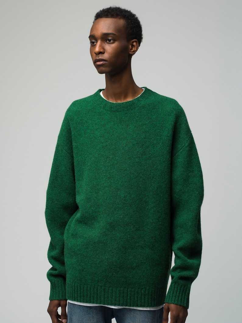 Wool Basic Knit Pullover 詳細画像 green 1