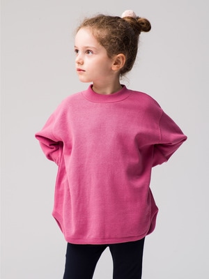Cotton Mock Neck Pullover 詳細画像 pink