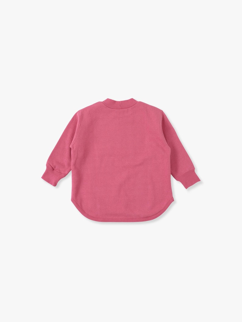 Cotton Mock Neck Pullover 詳細画像 pink 5