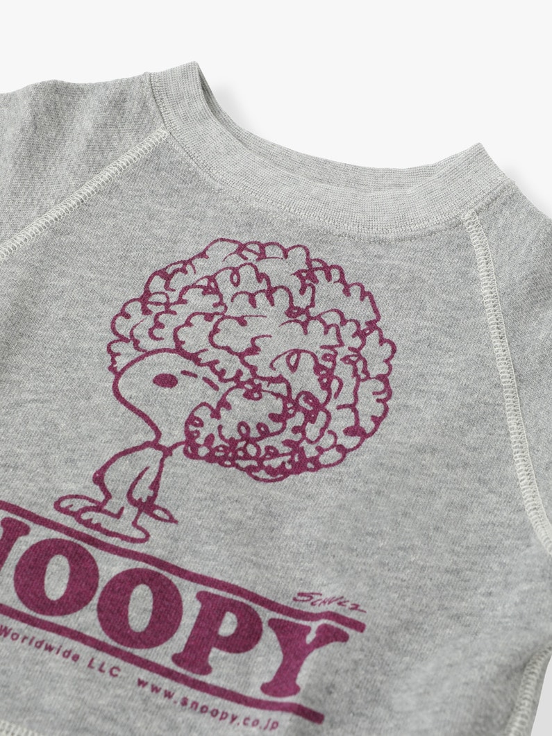 Afro Snoopy Print Sweat Shirt（black/purple） 詳細画像 black 3