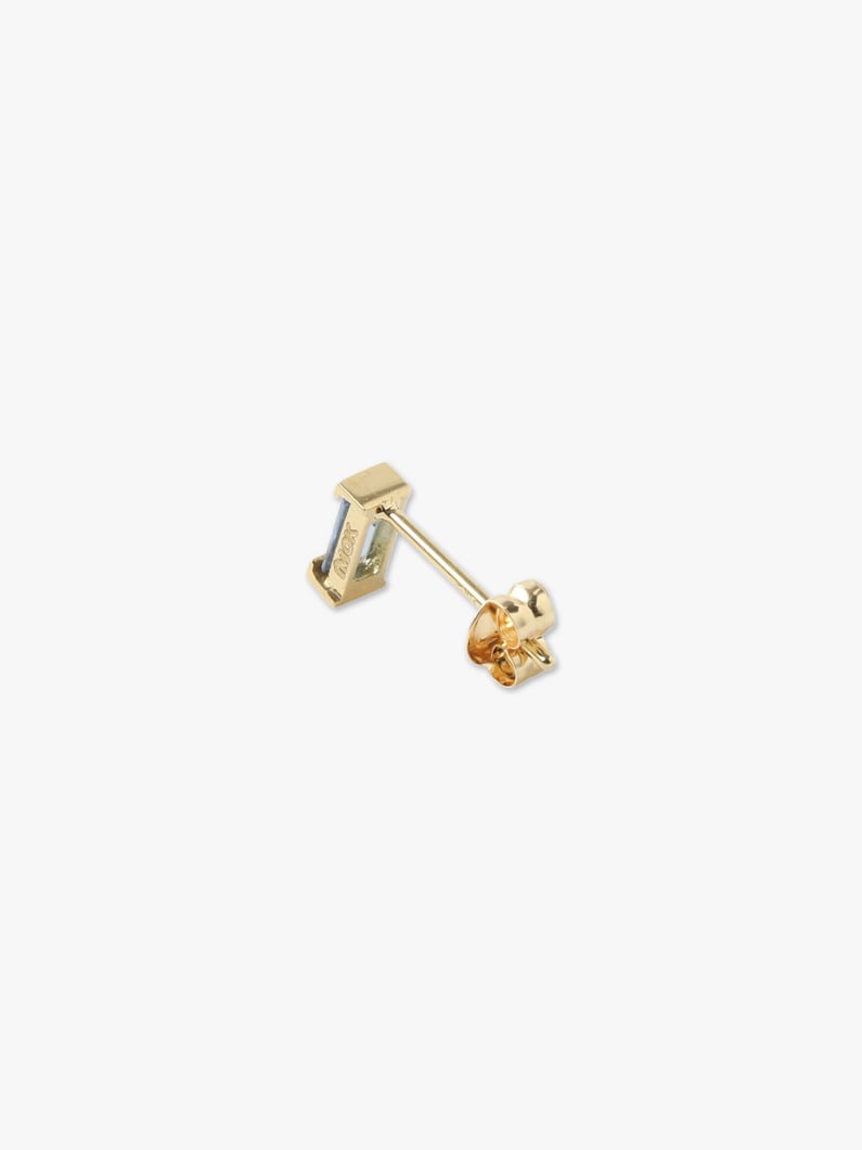 18K Birthstone Pierced Earring (September / Sapphire) 詳細画像 yellow gold 2