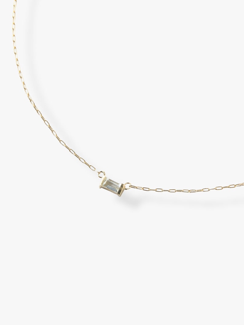 18K Birthstone Necklace (March / Aquamarine) 詳細画像 yellow gold 1