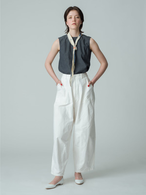 Wide Military Pants 詳細画像 white