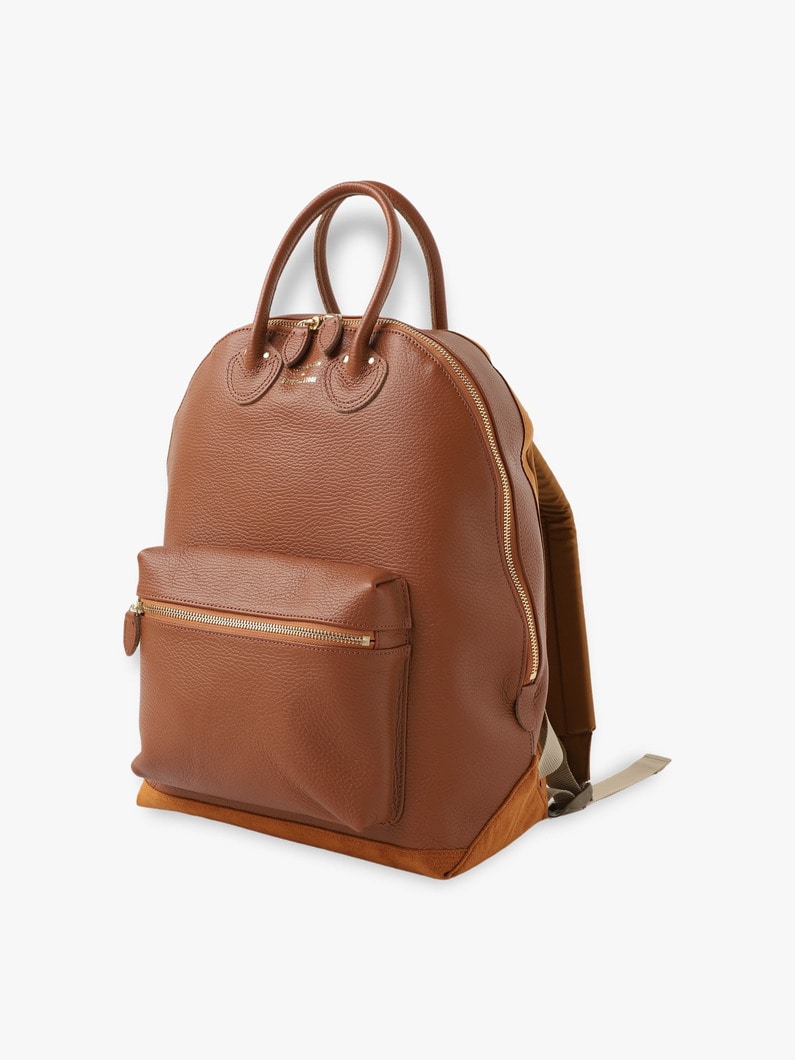Embossed Leather Backpack 詳細画像 brown 3