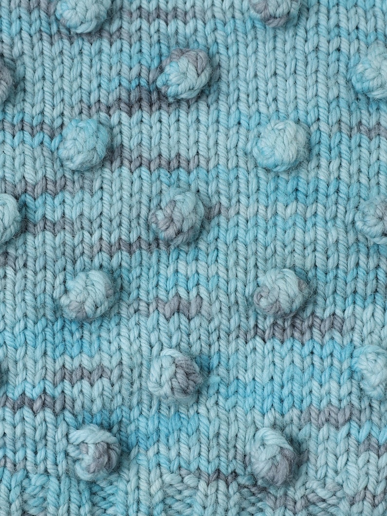 Popcorn Ski Half Zip Knit Pullover (4year) 詳細画像 light blue 3