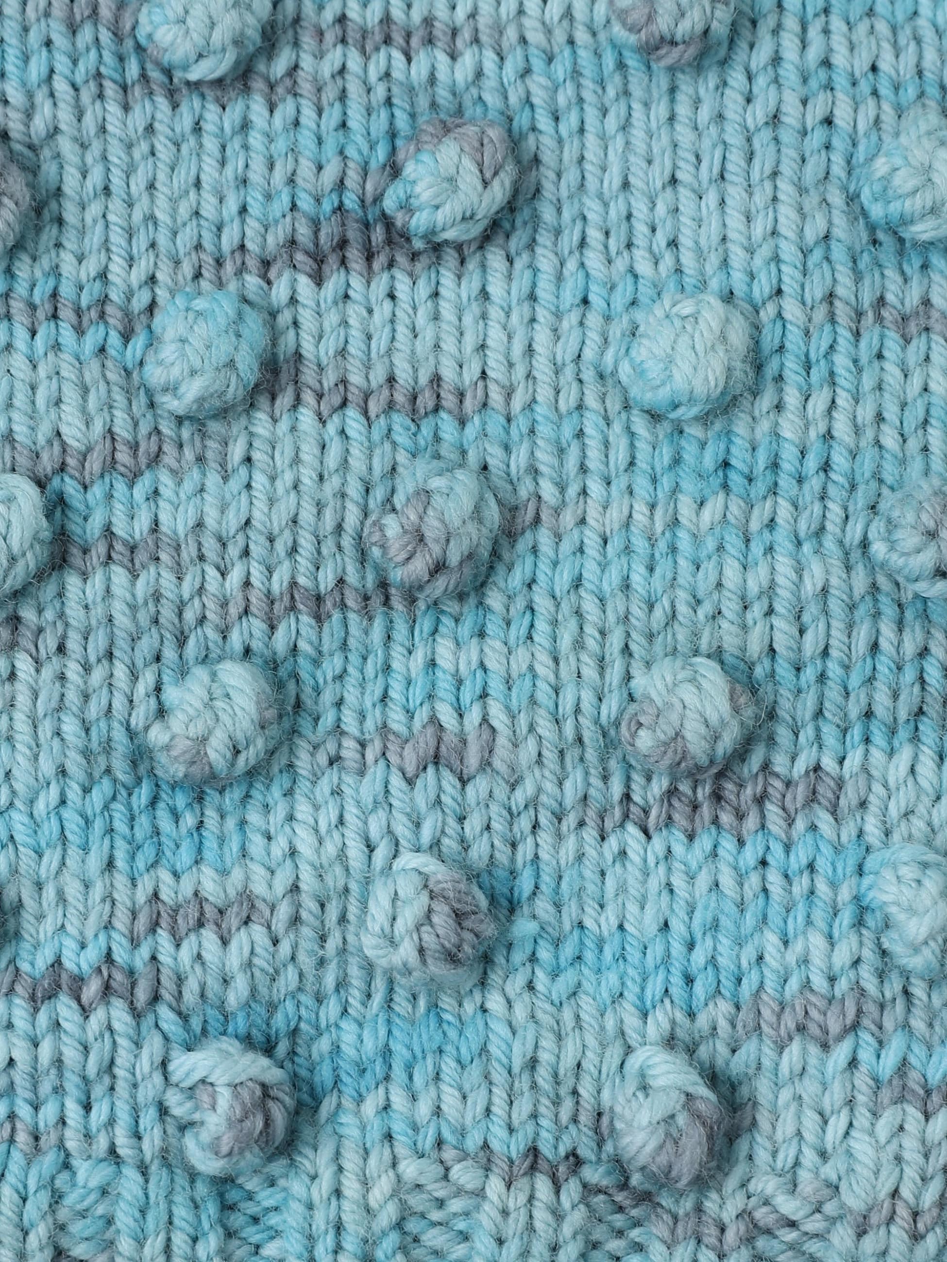 Popcorn Ski Half Zip Knit Pullover (4year) 詳細画像 light blue 3