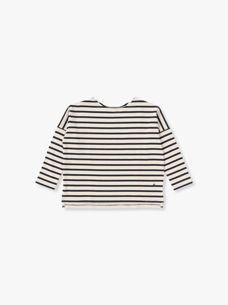 Striped Long Sleeve Tee (kids/multi/off white/blue) 詳細画像 off white 1