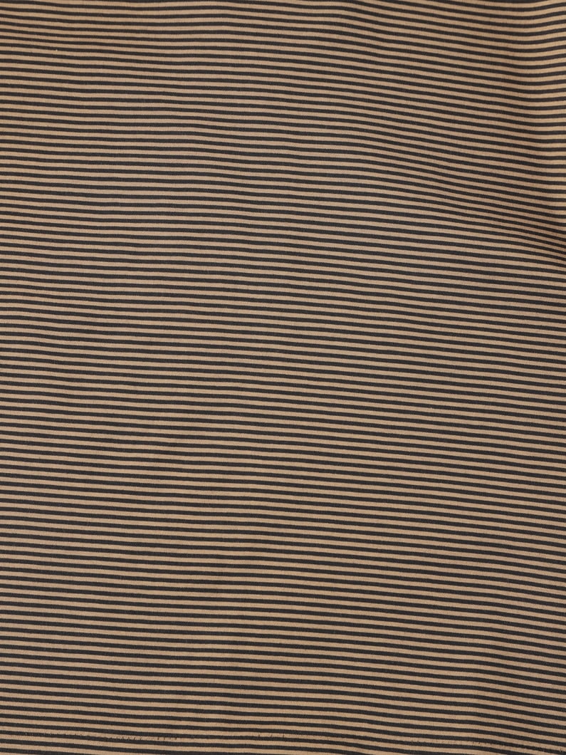 Micro Striped Long Sleeve Shirt (100-120cm) 詳細画像 black 3