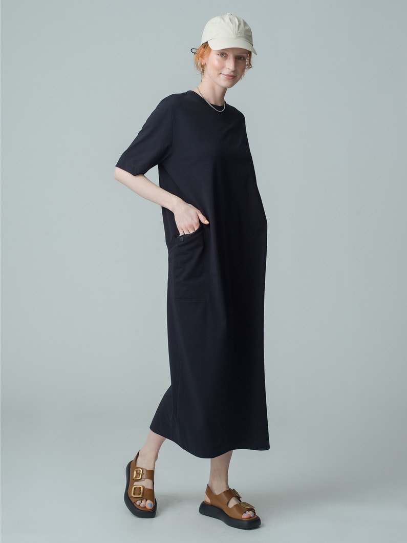 Recycle Polyester Jersey Dress 詳細画像 black 2