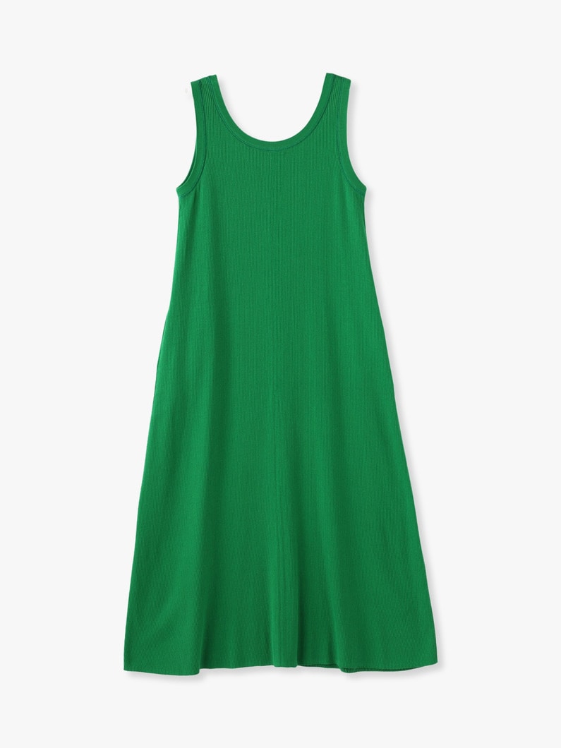 Clear Rib Sleeveless Dress 詳細画像 green 5