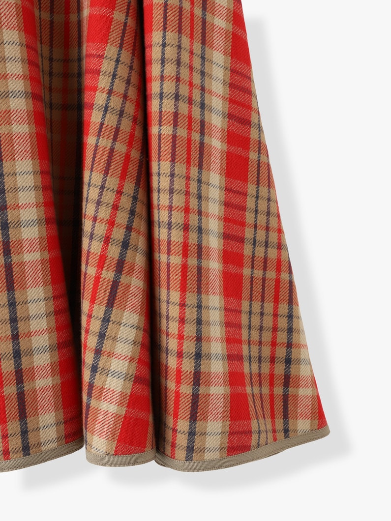 Checked Flared Skirt 詳細画像 red 8