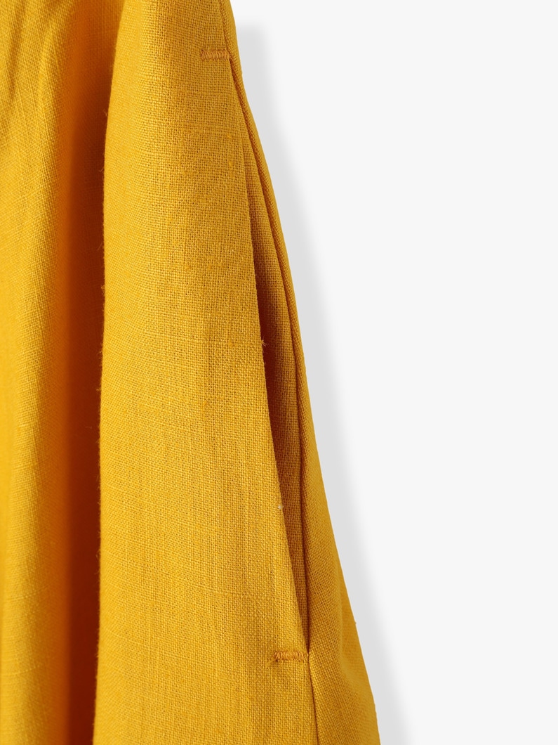 Linen Flared Skirt 詳細画像 yellow 6