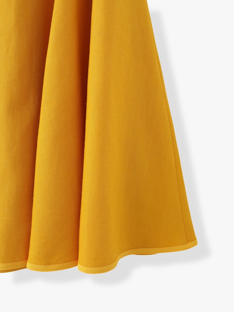 Linen Flared Skirt 詳細画像 yellow 8