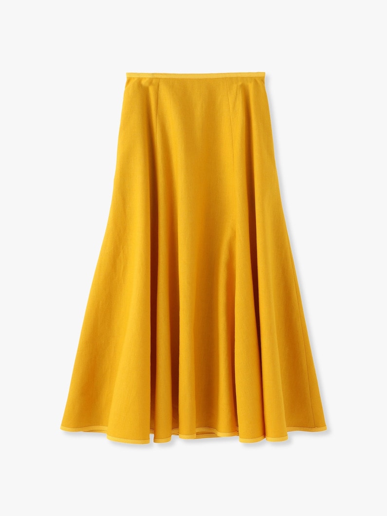 Linen Flared Skirt 詳細画像 yellow 3