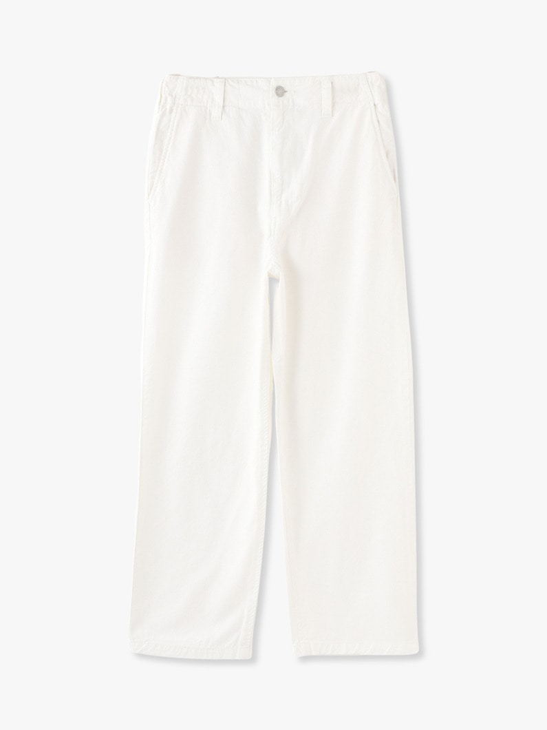 Organic Cotton Chino Trousers 詳細画像 white 2