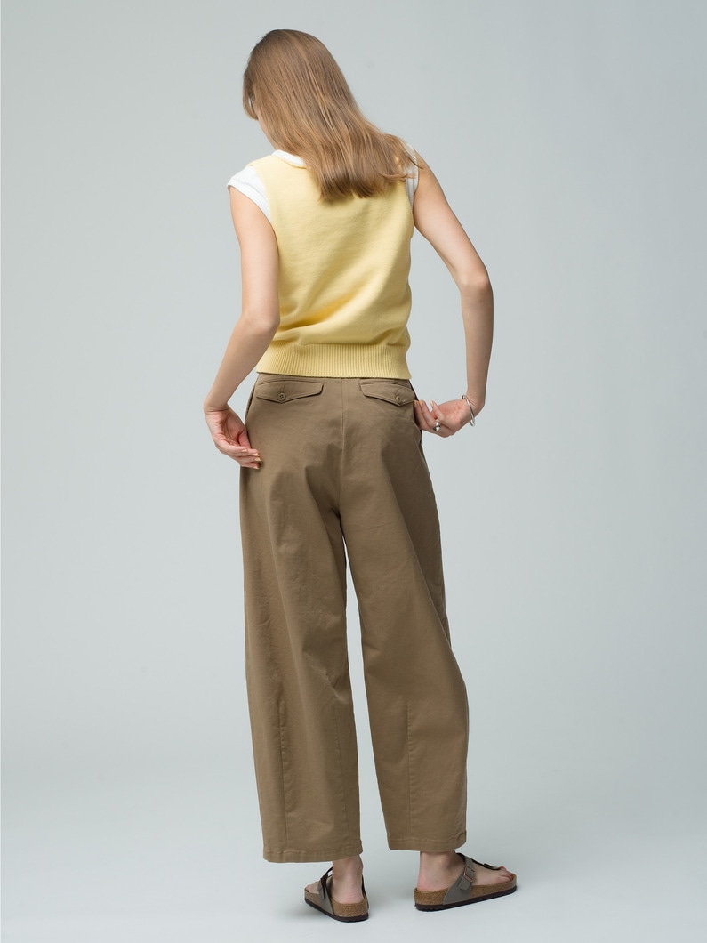 Wide Chino Pants (beige / black) 詳細画像 beige 3