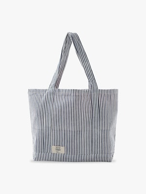 Small Thin Striped Tote Bag (navy) 詳細画像 navy