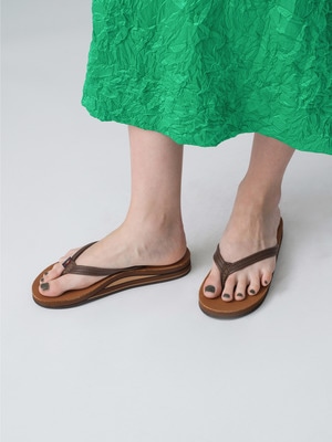 Classic Leather Strap Brown Sandals (women) 詳細画像 brown