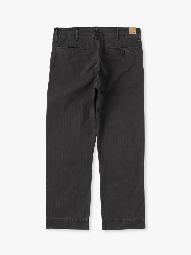 Field Chino Flat Front Cotton Pants 詳細画像 black 1
