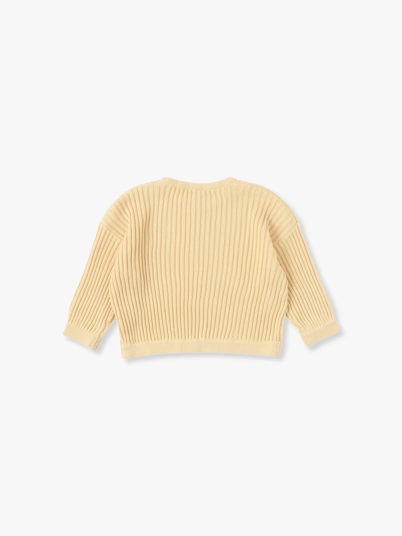 Oversized Essential Rib Knit Pullover 詳細画像 off white 1