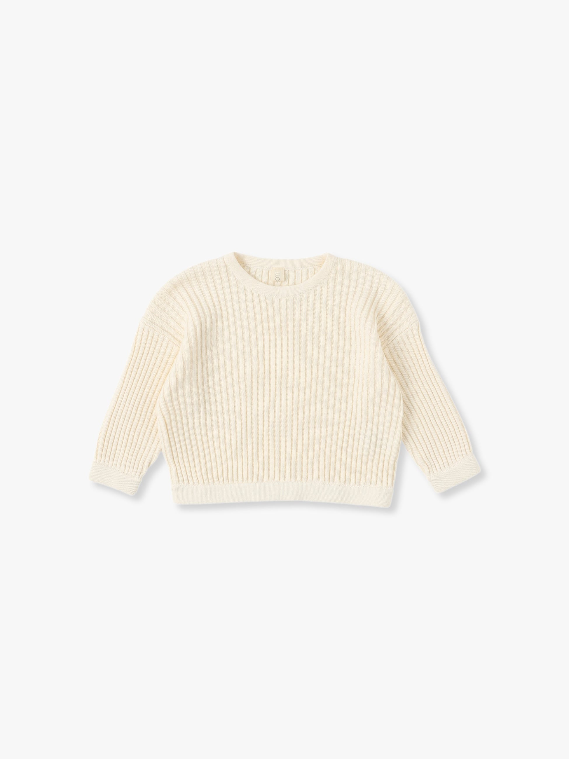 Oversized Essential Rib Knit Pullover 詳細画像 off white 3