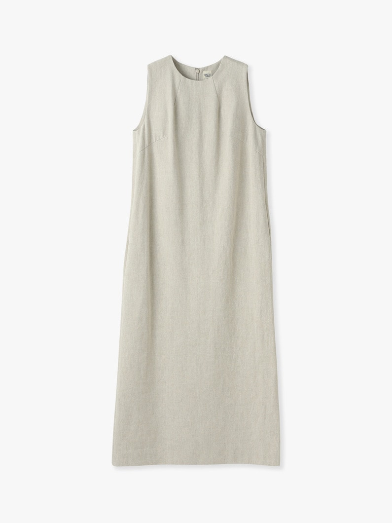 Cotton Linen Sleeveless Dress 詳細画像 beige 4