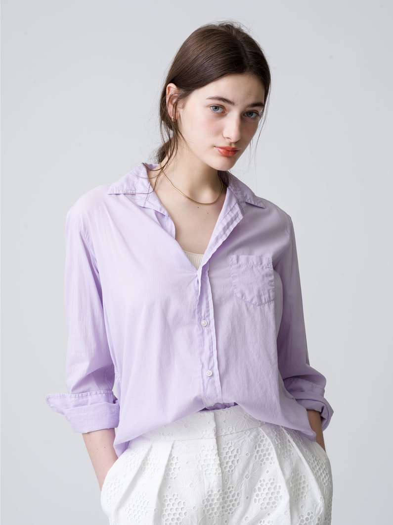 Eileen Italian Light Poplin Cotton Shirt  詳細画像 purple 1