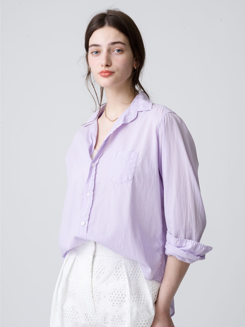 Eileen Italian Light Poplin Cotton Shirt  詳細画像 purple 2