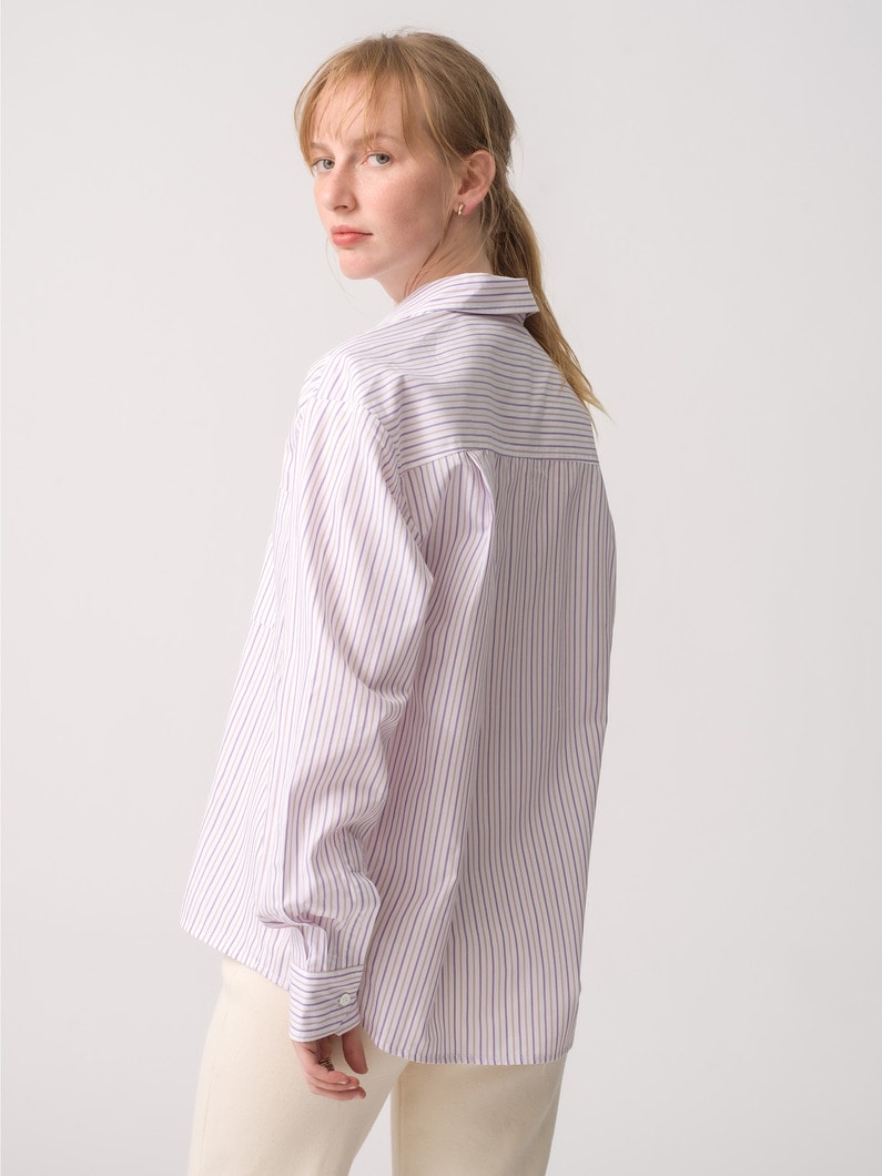 Leka Shirt (stripe) 詳細画像 purple 3