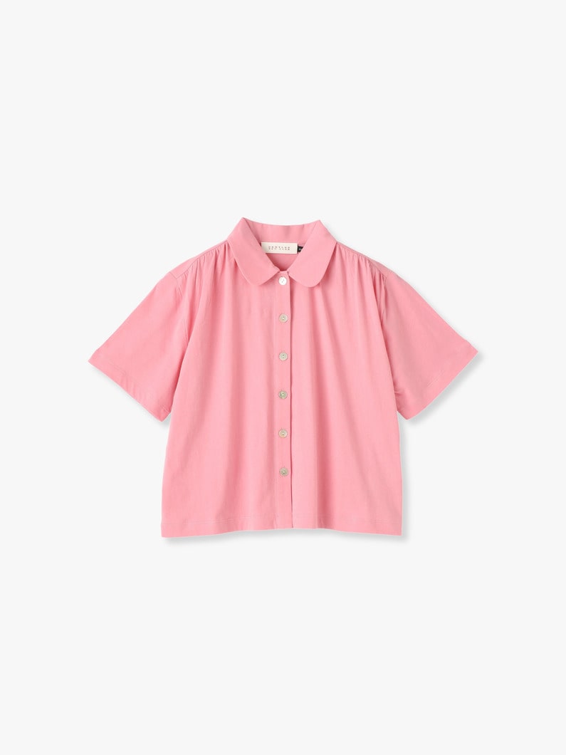 Round Collar Shirt (pink/red/black) 詳細画像 pink 1