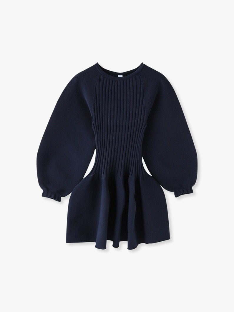 Pottery Long Puff Sleeve Flare Top 詳細画像 navy 1