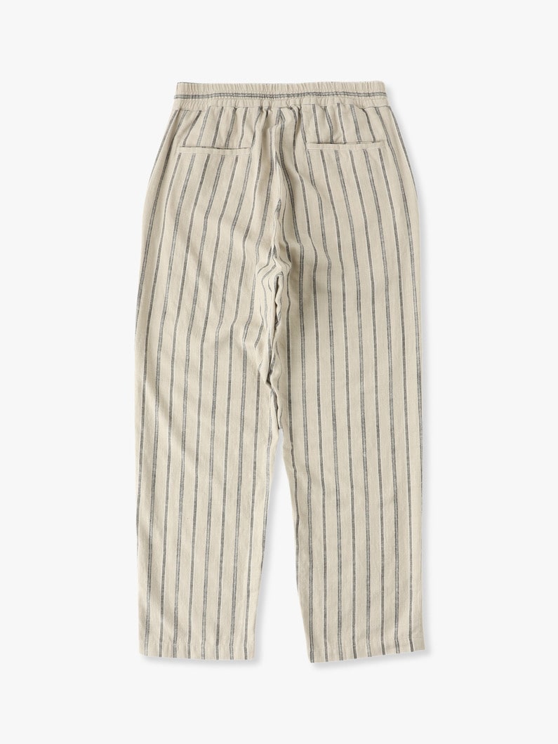 Organic Cotton Striped Easy Pants 詳細画像 navy 1
