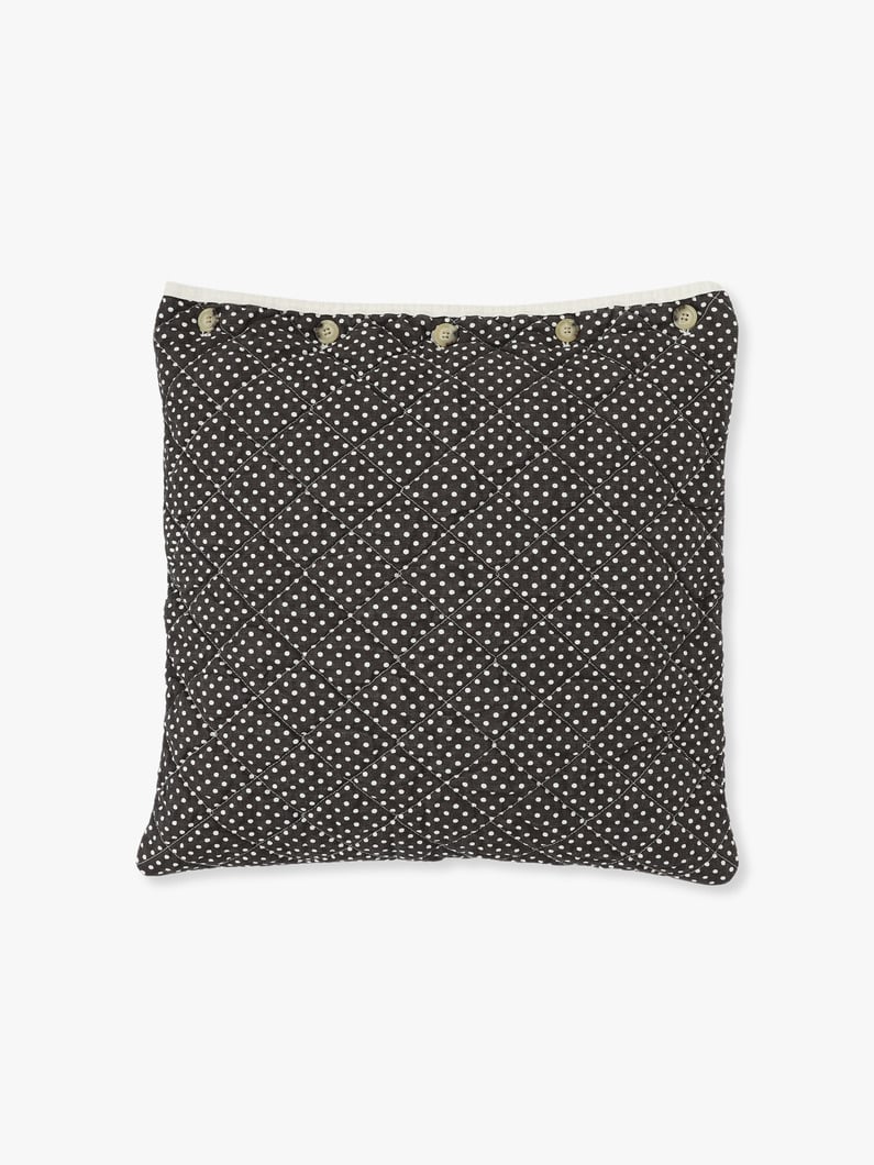 Dot Quilted Pillow (18×18 inch) 詳細画像 brown