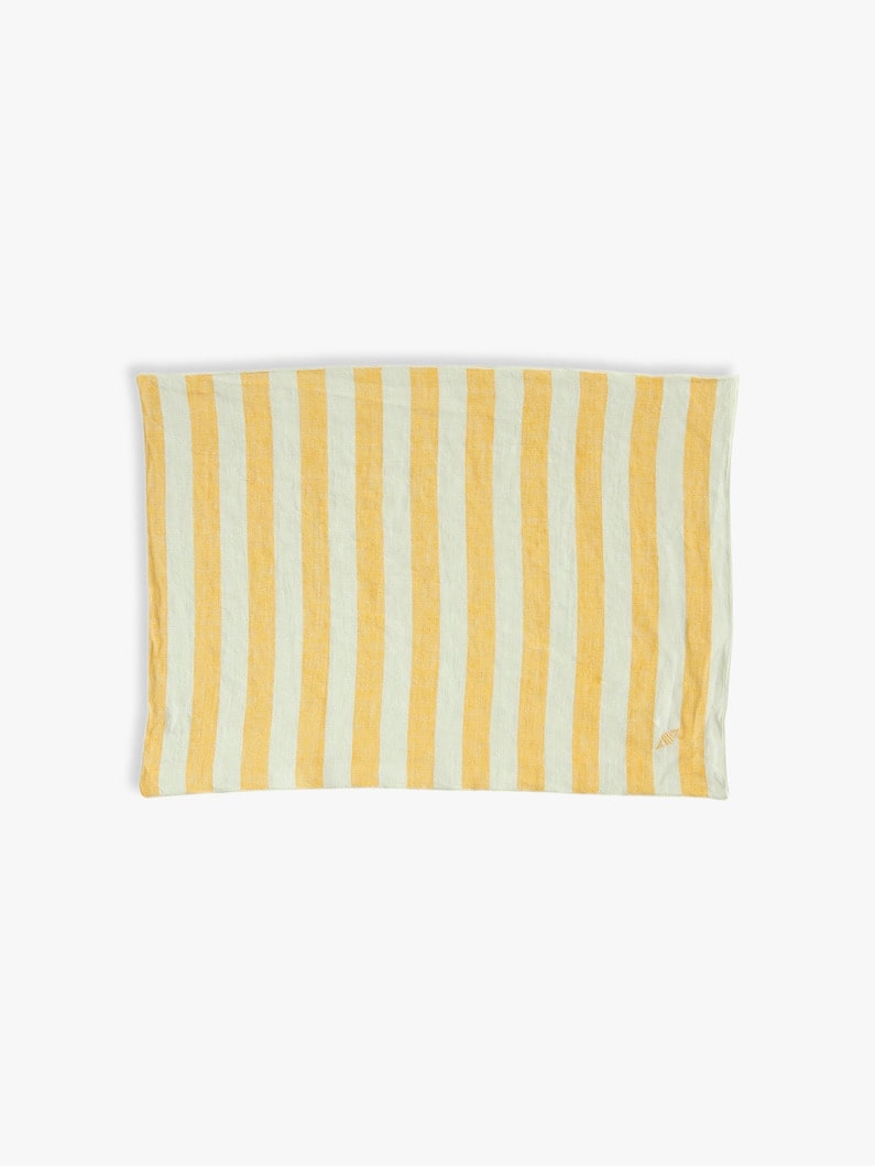 Washed Linen Striped Placemat 詳細画像 yellow