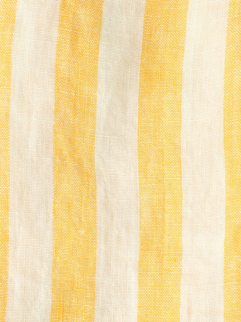 Washed Linen Striped Tablecloth 詳細画像 orange 3