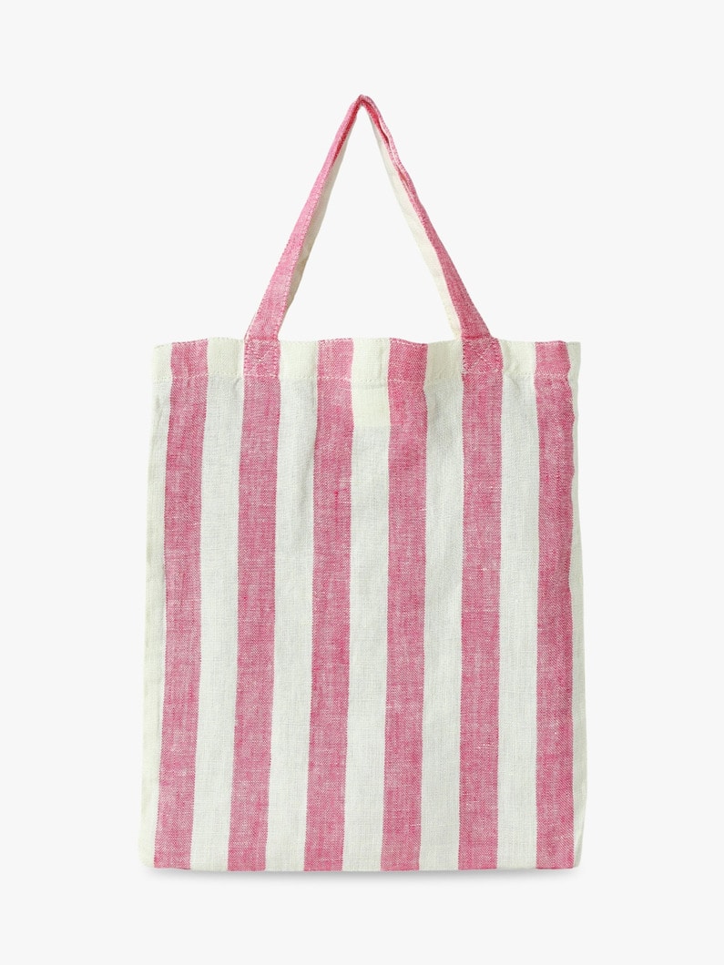 Washed Linen Striped Mini Shopper Bag  詳細画像 yellow 2