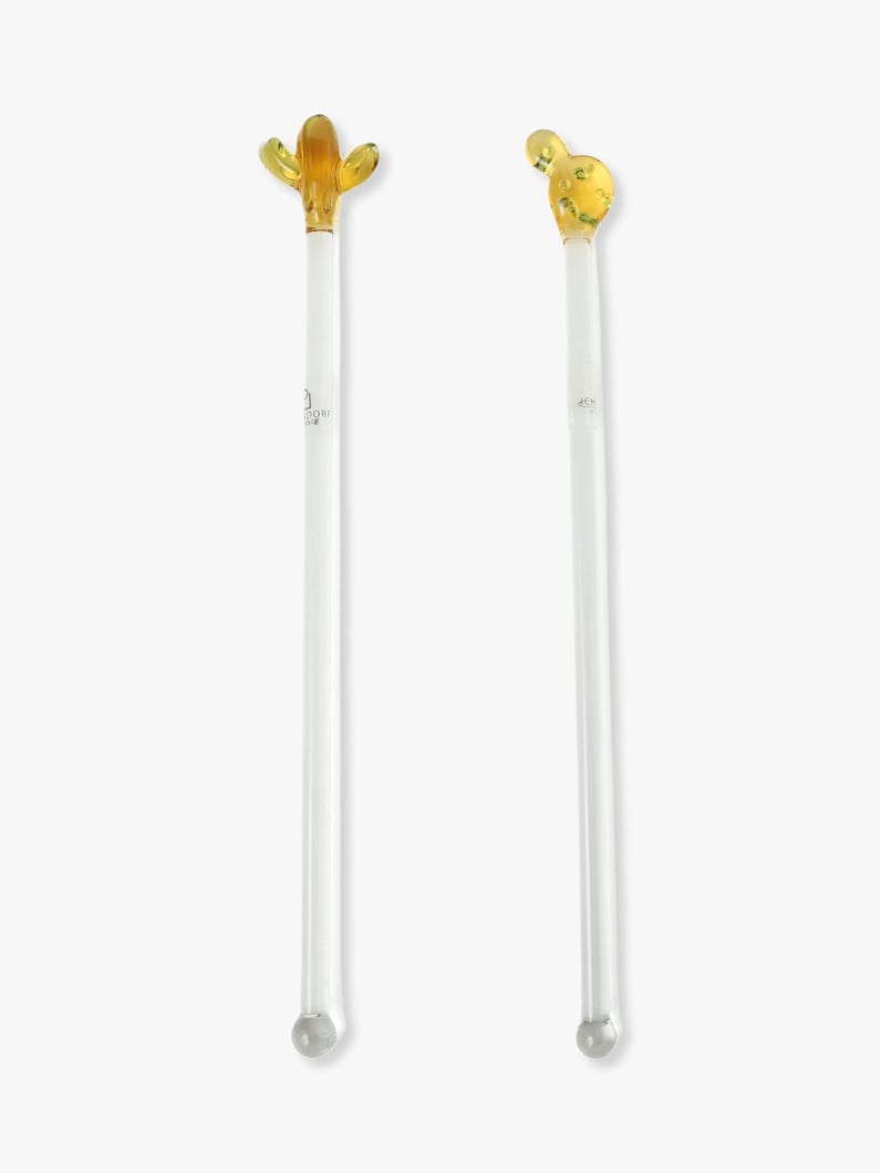 Glass Muddlers Set of 2（Amber＆Green Amber Cactus） 詳細画像 other 3