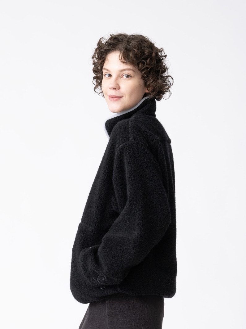 フリース フルジップ ジャケット 詳細画像 black 2